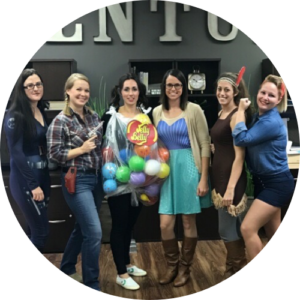 Group employee halloween costume photo